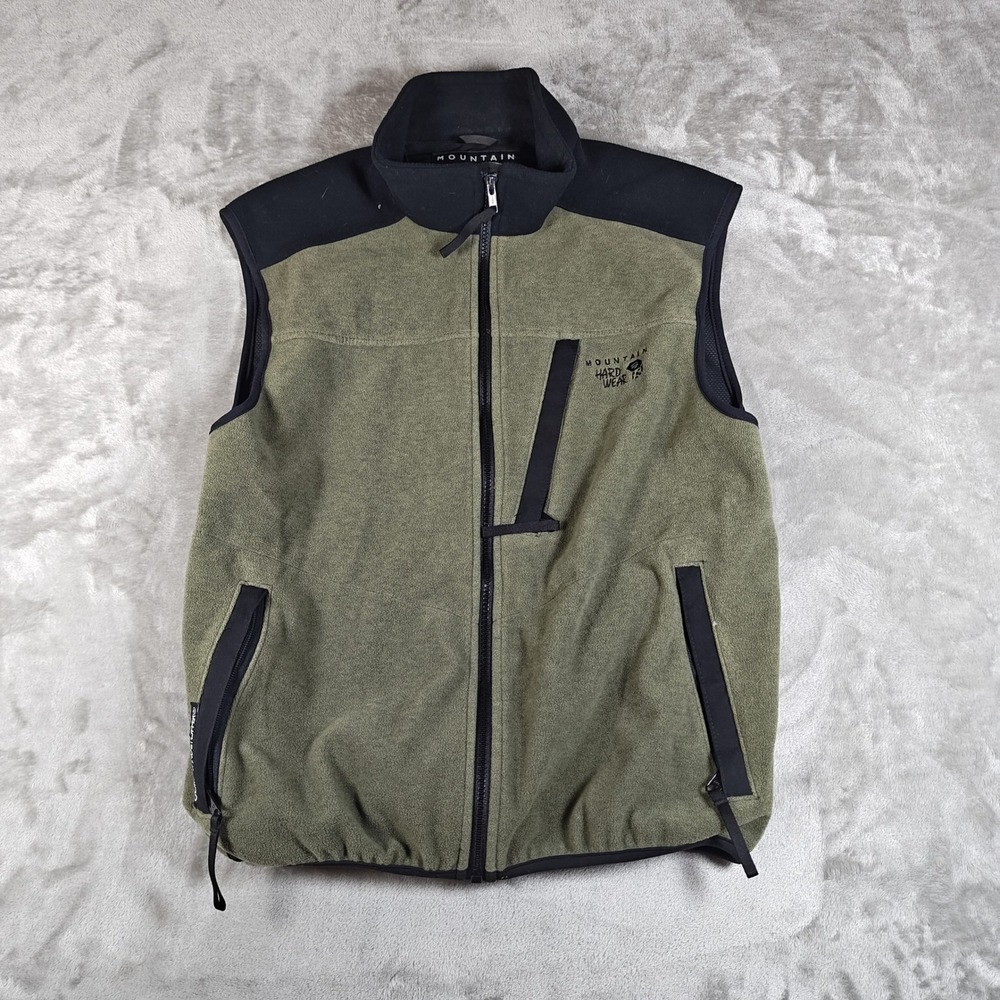 Vintage Mountain Hardwear Fleece Vest Mens Large Colorblock Full Zip Made In USA